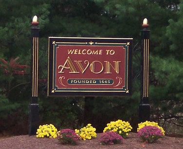 tovall painting avon ct town sign